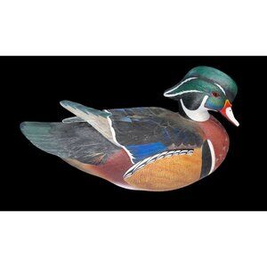 Vtg Danbury Mint Wood Duck Decoy George Kruth North American Ducks Collection
